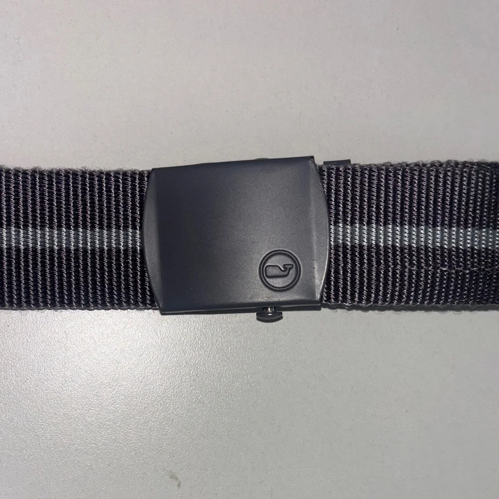 Vineyard Vines Two Tone Gray Striped Woven Men's Belt